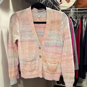 J. Crew Women's rainbow happy Pastel Cardigan Sweater